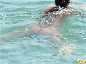 yam-sized bra-stuffers first-timer Beach cougars - hidden cam Beach movie